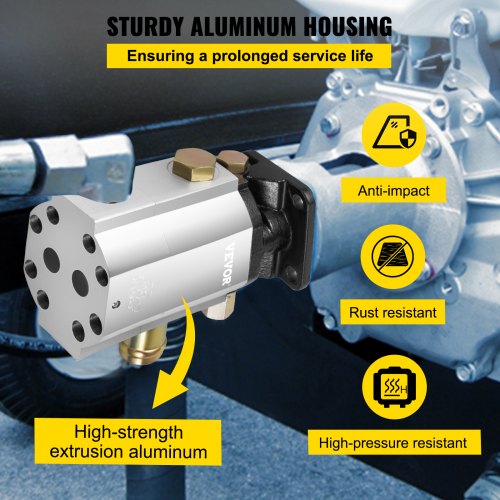 Hydraulic Wood Splitter Pump PSI, GPM Hydraulic Gear Pump, RPM Aluminum Log Splitter Pump for Gas Log Splitters & Power