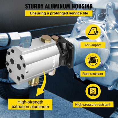 Hydraulic Wood Splitter Pump PSI, GPM Hydraulic Gear Pump, RPM Aluminum Log Splitter Pump for Gas Log Splitters & Power