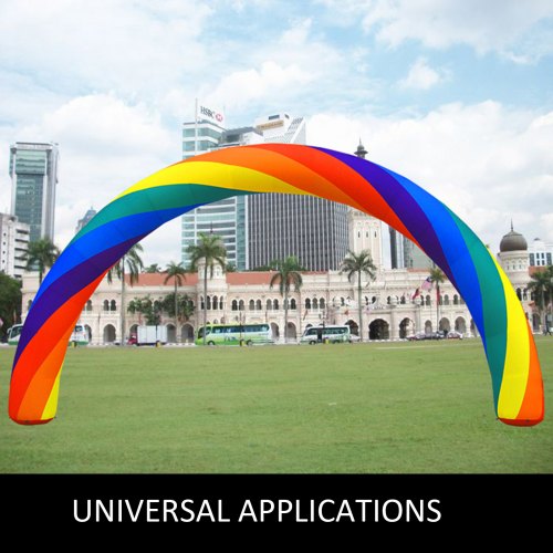 Inflatable Rainbow Arch with Blower, Eye-Catching Advertising Arch for Party, Event, Celebration, Garden & Holiday Decor