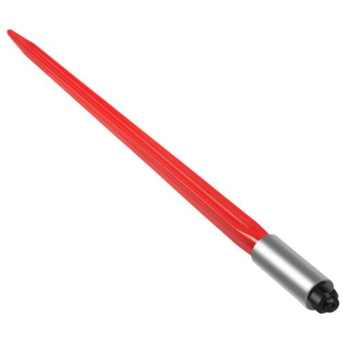 Hay Spear High lbs Capacity, Bale Spike Quick Attach Red Coated Square Hay Bale Spears Wide with Hex Nut & Sleeve