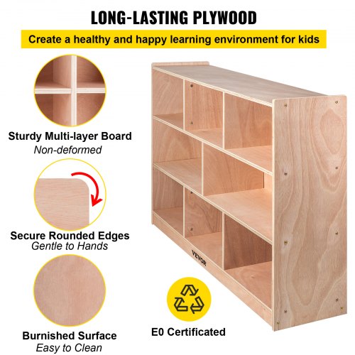 Classroom Storage Cabinet Plywood Section High Preschool Storage Shelves With Casters For Toys And  3