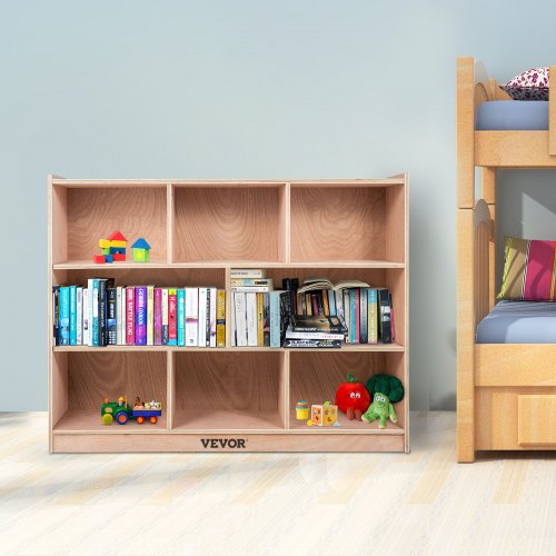 Classroom Storage Cabinet Plywood Section High Preschool Storage Shelves With Casters For Toys And  6