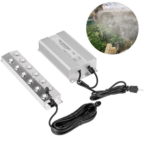 Waterproof Ultrasonic Fogger Humidifier, Head Mist Maker, Stainless Steel Pond Mister Fog Machine for Indoor Garden