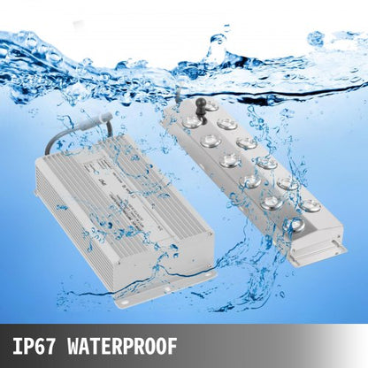 Waterproof Ultrasonic Fogger Humidifier, Head Mist Maker, Stainless Steel Pond Mister Fog Machine for Indoor Garden