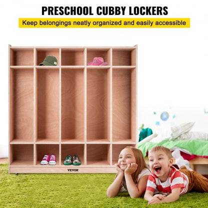 High Preschool Cubby Lockers Section Birch Plywood Coat Locker Thick Kids Locker For Home Or Commer 1
