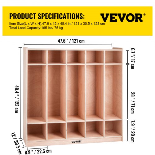 High Preschool Cubby Lockers Section Birch Plywood Coat Locker Thick Kids Locker For Home Or Commer 7