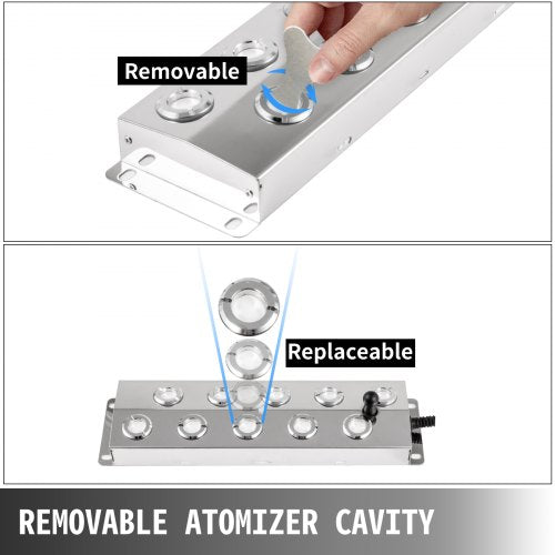 Ultrasonic Mist Maker Fogger, Stainless Steel Pond Mister Fogger with Waterproof Power Supply & Humidifier