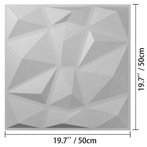 13-Pack 3D PVC Wave Wall Panels, Textured Diamond Design, 35 Sq Ft Interior Wall Decor – Waterproof, Paintable & Easy