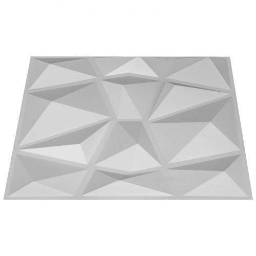 13-Pack 3D PVC Wave Wall Panels, Textured Diamond Design, 35 Sq Ft Interior Wall Decor – Waterproof, Paintable & Easy