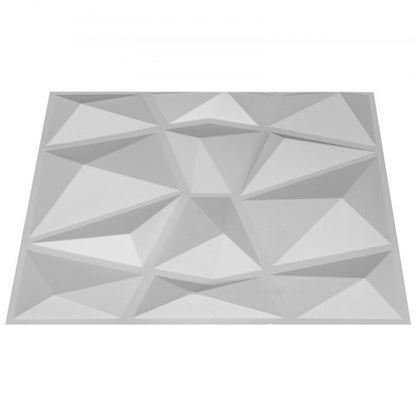 13-Pack 3D PVC Wave Wall Panels, Textured Diamond Design, 35 Sq Ft Interior Wall Decor – Waterproof, Paintable & Easy