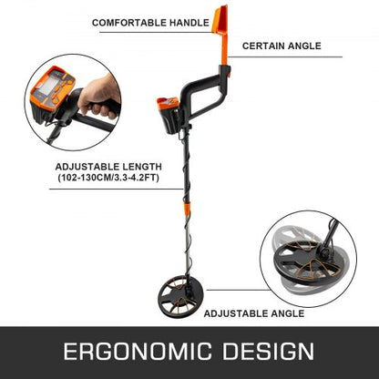 LCD Display Metal Detector for Adults & Kids, Automatic Gold Finder with Waterproof Search Coil & Headphone