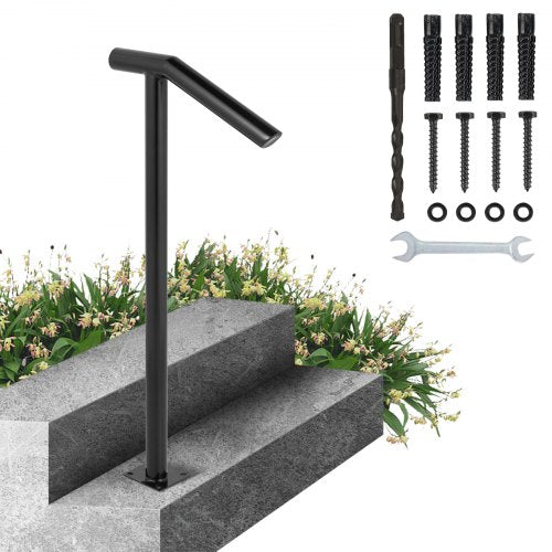 Iron Stairs Handrail Stylish Handrails For Outdoor Steps With Expansion Bolts  Drill Bit 12 Step De 1