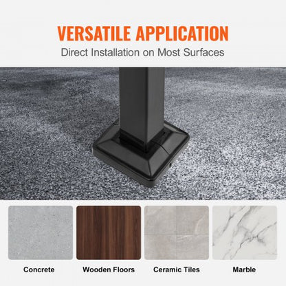 Flexible Porch Railing Black Transitional Handrails For Concrete Steps Or Wooden Stairs 45 Step Mat 5