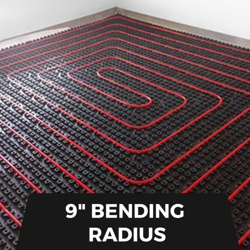 PEX Pipe Tubing Red, Non-Oxygen Barrier PEX-B Plumbing Pipe for Radiant Floor Heating & Potable Water Systems