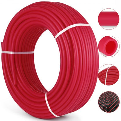 34 X 300ft PEXB Tubing Oxygen Barrier PEX Pipe For Hydronic Radiant Floor Heat Heating System Red E 1