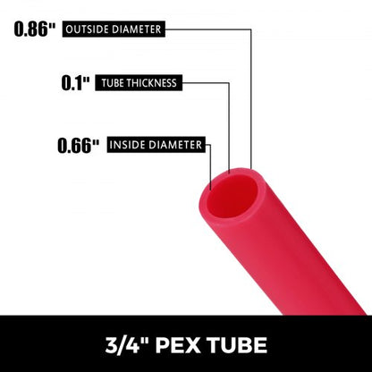 34 X 300ft PEXB Tubing Oxygen Barrier PEX Pipe For Hydronic Radiant Floor Heat Heating System Red E 2