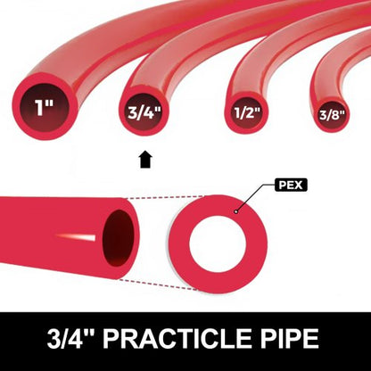 34 X 300ft PEXB Tubing Oxygen Barrier PEX Pipe For Hydronic Radiant Floor Heat Heating System Red E 3