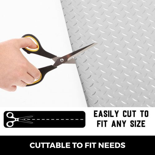 25mm Thickness Silver Garage Flooring Mat Roll HeavyDuty PVC Floor Mats For Under Cars Trailers  Gy 4