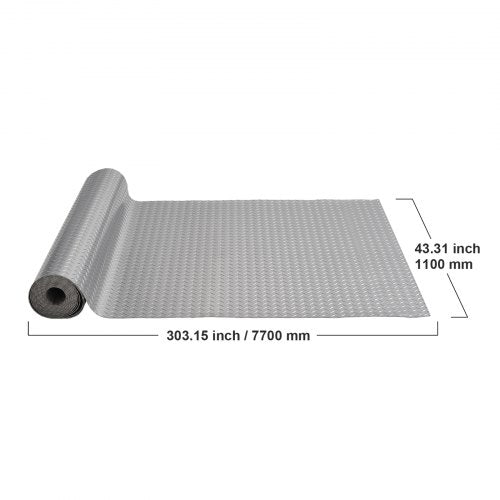 25mm Thickness Silver Garage Flooring Mat Roll HeavyDuty PVC Floor Mats For Under Cars Trailers  Gy 8