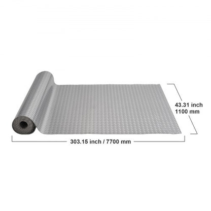 25mm Thickness Silver Garage Flooring Mat Roll HeavyDuty PVC Floor Mats For Under Cars Trailers  Gy 8