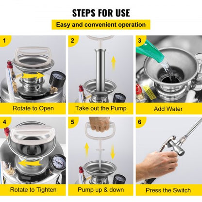 3 Gal Stainless Steel Hand Pump Sprayer With 3FT Reinforced Hose Adjustable Nozzle  Pressure Gauge 6