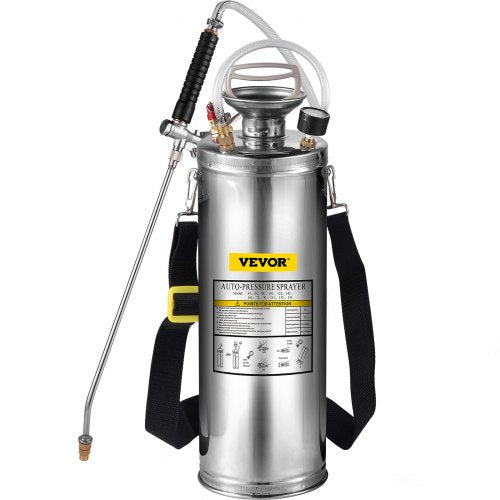3 Gal Stainless Steel Hand Pump Sprayer With 3FT Reinforced Hose Adjustable Nozzle  Pressure Gauge 7