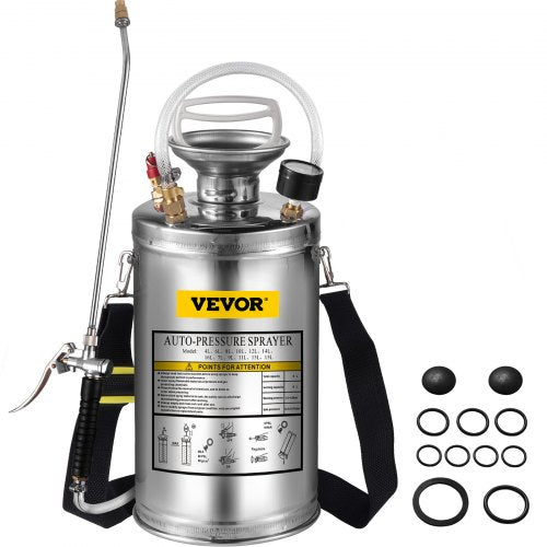 IndustrialGrade Hand Pump Sprayer With Safety Valve  Adjustable Nozzle Perfect For Gardening Cleani 1