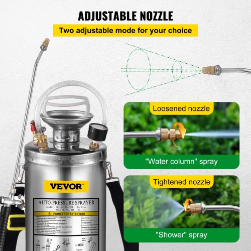 IndustrialGrade Hand Pump Sprayer With Safety Valve  Adjustable Nozzle Perfect For Gardening Cleani 4