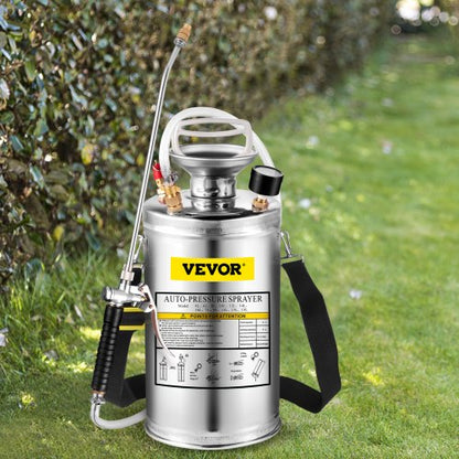 Industrial-Grade Hand Pump Sprayer with Safety Valve & Adjustable Nozzle, Perfect for Gardening, Cleaning