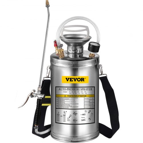 IndustrialGrade Hand Pump Sprayer With Safety Valve  Adjustable Nozzle Perfect For Gardening Cleani 8