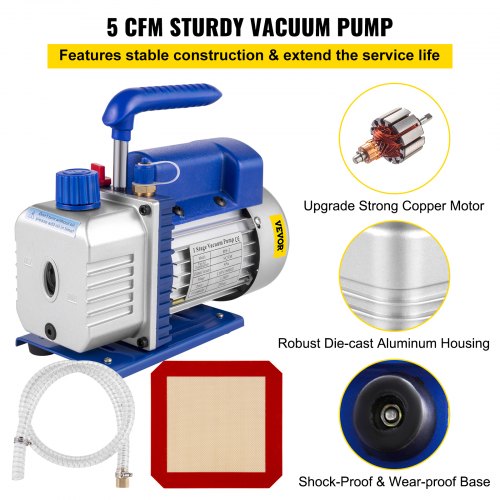 2Gallon Vacuum Chamber Kit With 5 CFM Pump Features Acrylic Lid For Easy Observation 3