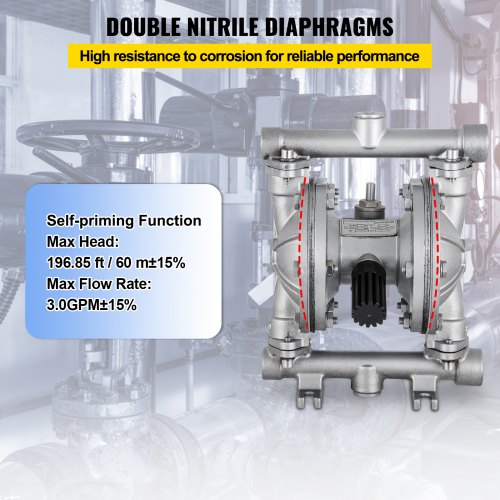 Stainless Steel AirOperated Diaphragm Pump With PTFE Diaphragm Ideal For Petroleum Diesel  Oil Tran 3