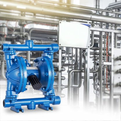 1/2" Nitrile Diaphragm Pneumatic Transfer Pump for Petroleum, Diesel & Low Viscosity Fluids, 12 GPM, Cast Iron