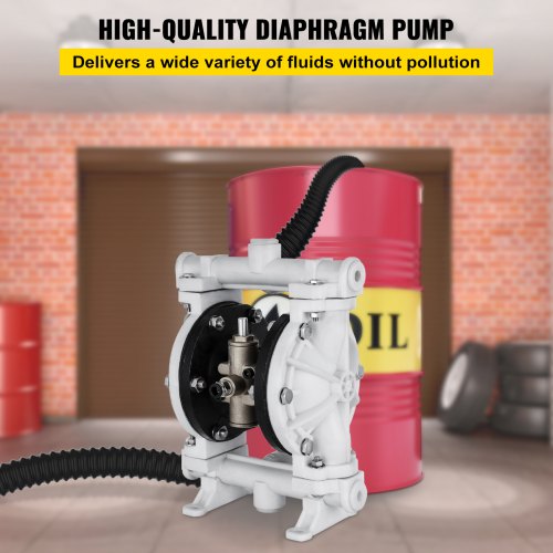 AirOperated Double Diaphragm Pump With PTFE Diaphragm Handles Petroleum Diesel  Oil 12 Ports 13 GPM 2