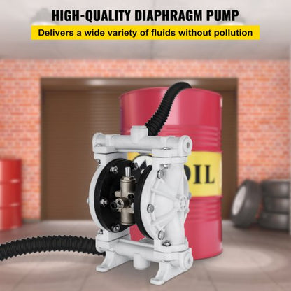 AirOperated Double Diaphragm Pump With PTFE Diaphragm Handles Petroleum Diesel  Oil 12 Ports 13 GPM 2