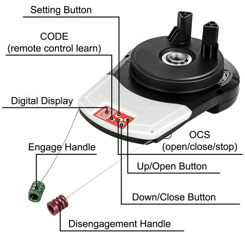 110V Electric Roller Gate Opener Kit Auto Garage Door Opener With 2 Remote Controls For Secure Acce 5