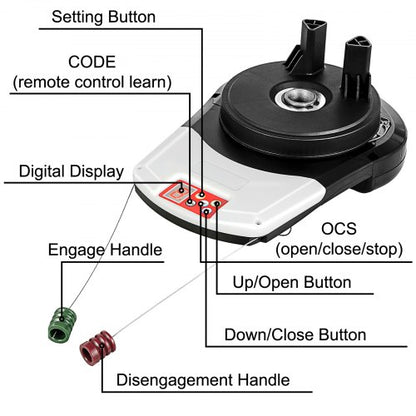 110V Electric Roller Gate Opener Kit Auto Garage Door Opener With 2 Remote Controls For Secure Acce 5