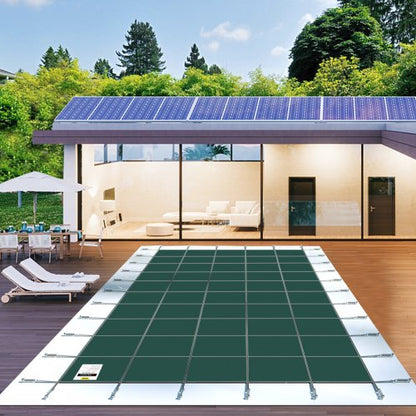 16x32 Ft Pool Safety Cover HeavyDuty Green Mesh Winter Cover For InGround Pools 7