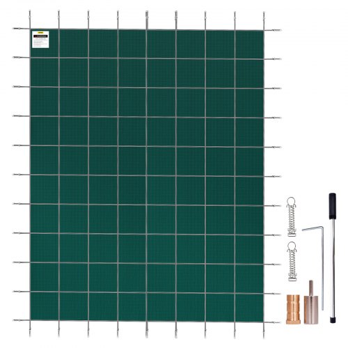 18x32ft Rectangle Inground Safety Pool Cover Green Mesh Solid Winter Cover For Swimming Pools 1