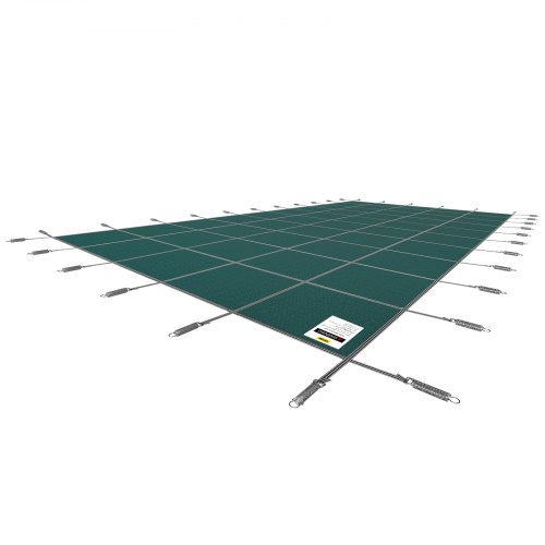 18x32ft Rectangle Inground Safety Pool Cover Green Mesh Solid Winter Cover For Swimming Pools 9