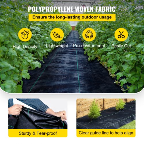 20Year Heavy Duty PP Landscape Fabric Premium Woven Weed Barrier For Outdoor Garden Lawn  Driveway 3