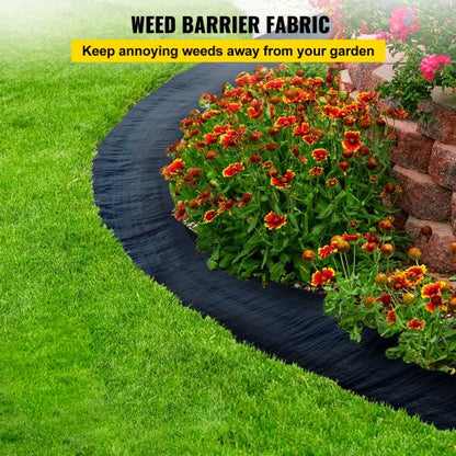 Heavy Duty Woven Weed Barrier Fabric, High Permeability Polyethylene Ground Cover & Geotextile Fabric
