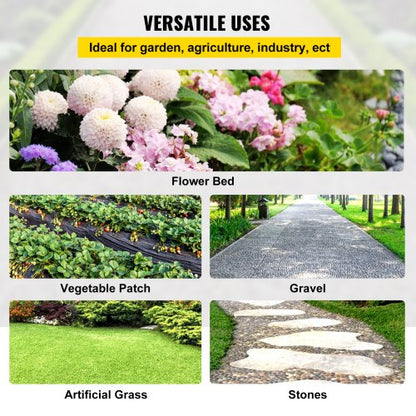Heavy Duty Woven Weed Barrier Fabric, High Permeability Polyethylene Ground Cover & Geotextile Fabric