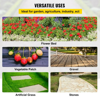 Premium Weed Barrier Fabric Heavy Duty, Woven Landscape Ground Cover, High Permeability Geotextile Fabric