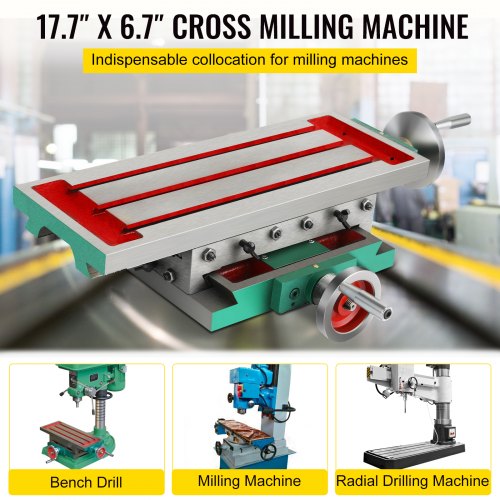 Multifunction Milling Working Table Heavy-Duty Structure, Axis Compound Cross Slide Bench Drill Vise Fixture for Milling