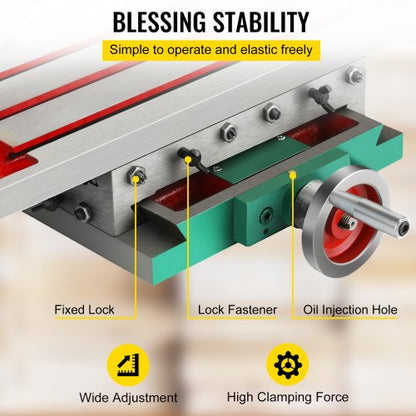 Multifunction Milling Working Table Heavy-Duty Structure, Axis Compound Cross Slide Bench Drill Vise Fixture for Milling