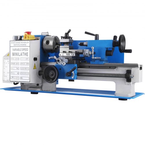 Mini Lathe Precision Bench Top Metal Working Lathe, Variable Speed 2250 RPM for Accurate Metal Cutting & Threading