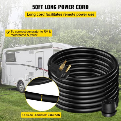 Welding Extension Cord, Heavy-Duty MIG TIG Plasma Welder Power Cable NEMA for Portable Welders & Generators