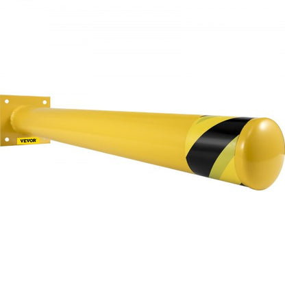 Safety Barrier Bollard 36" Height, Heavy-Duty Yellow Steel Pipe with Anchor Bolts for Pedestrian, Warehouse