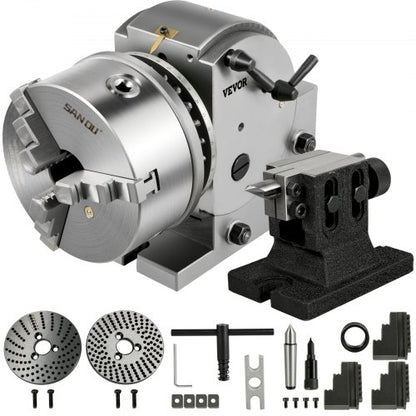 BS1 SemiUniversal Dividing Head With 6 3Jaw Chuck Precision Milling Set For Grinding  Drilling Mach 1